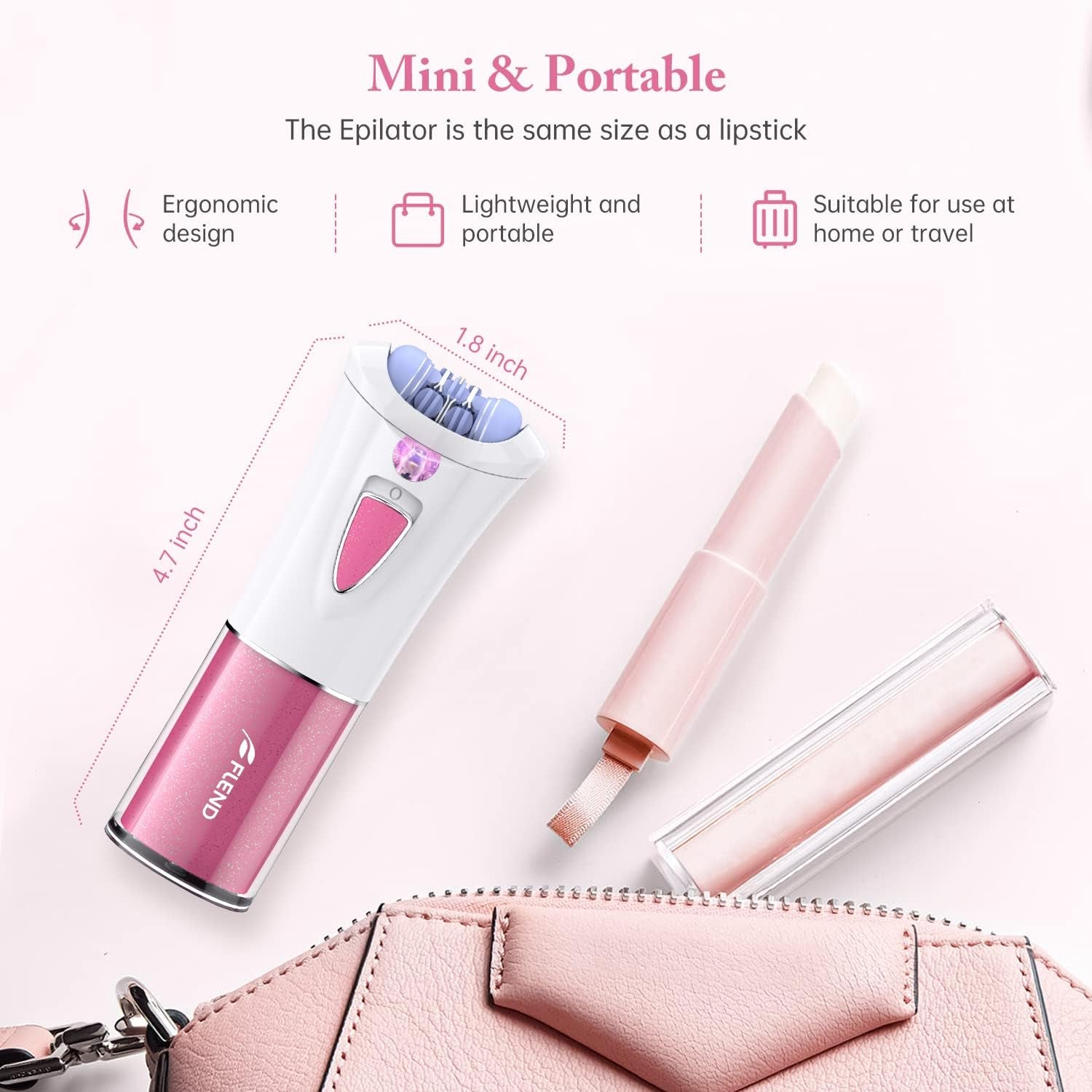 Épilateur Femme, Épilateur Visage Pour Femmes, Épilateur Facial Pour Femme Pour Le Visage, Épilateur Sans Fil Pour Les Poils Du Visage Avec Lumière LED, Épilateur Facial Pour Visage Bikini Jambes
