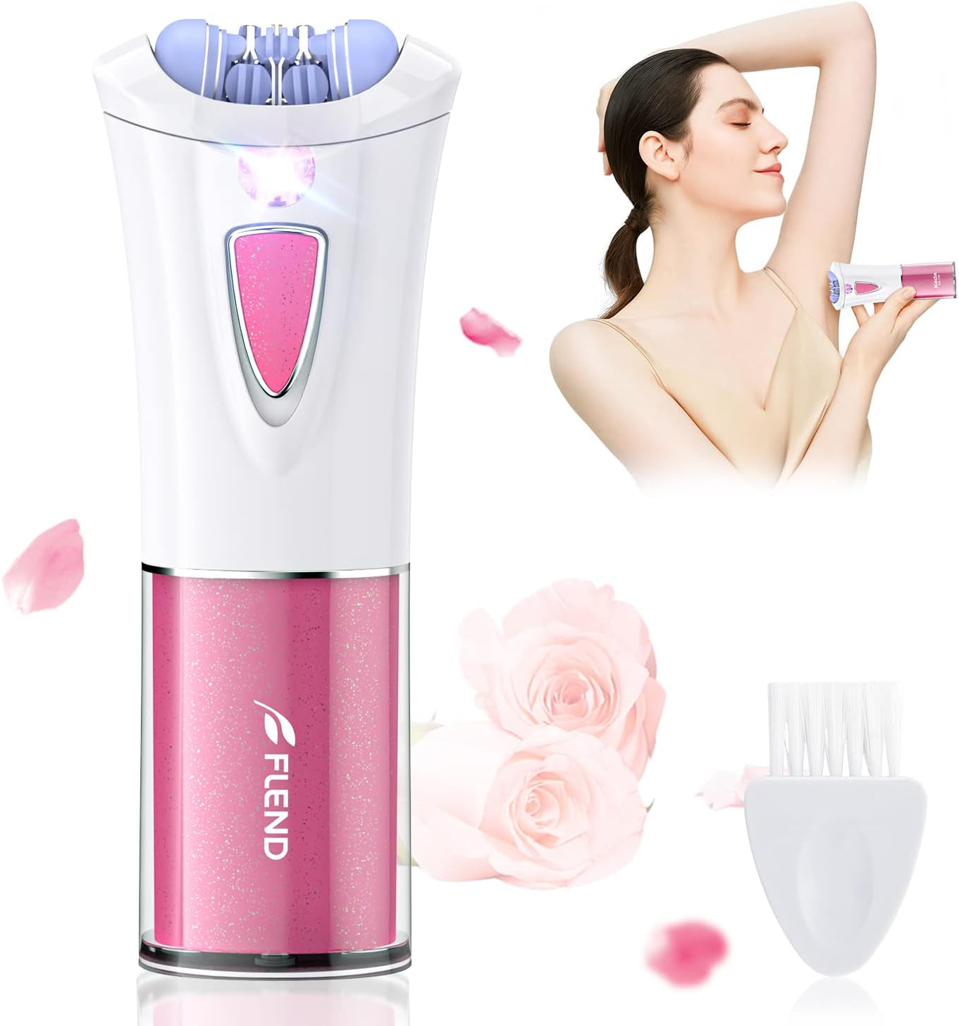 Épilateur Femme, Épilateur Visage Pour Femmes, Épilateur Facial Pour Femme Pour Le Visage, Épilateur Sans Fil Pour Les Poils Du Visage Avec Lumière LED, Épilateur Facial Pour Visage Bikini Jambes