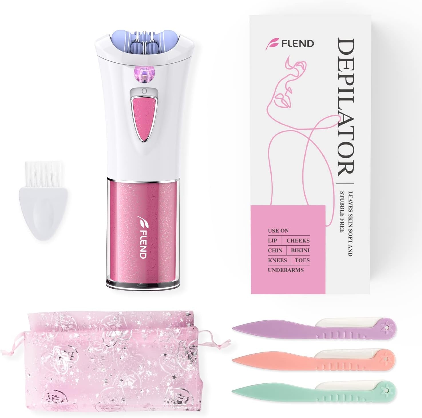 Épilateur Femme, Épilateur Visage Pour Femmes, Épilateur Facial Pour Femme Pour Le Visage, Épilateur Sans Fil Pour Les Poils Du Visage Avec Lumière LED, Épilateur Facial Pour Visage Bikini Jambes