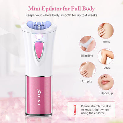 Épilateur Femme, Épilateur Visage Pour Femmes, Épilateur Facial Pour Femme Pour Le Visage, Épilateur Sans Fil Pour Les Poils Du Visage Avec Lumière LED, Épilateur Facial Pour Visage Bikini Jambes