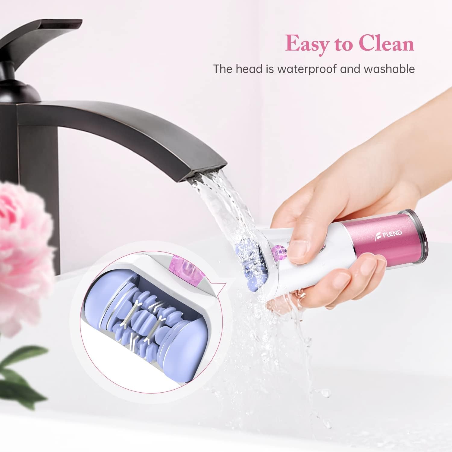 Épilateur Femme, Épilateur Visage Pour Femmes, Épilateur Facial Pour Femme Pour Le Visage, Épilateur Sans Fil Pour Les Poils Du Visage Avec Lumière LED, Épilateur Facial Pour Visage Bikini Jambes